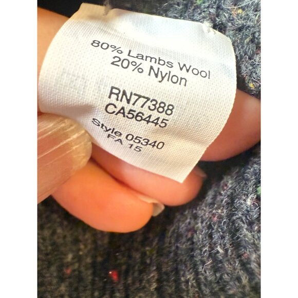 J.Crew Speckled Lambs Wool Shawl Collar Cardigan Sweater S preppy quiet luxury - Picture 4 of 9